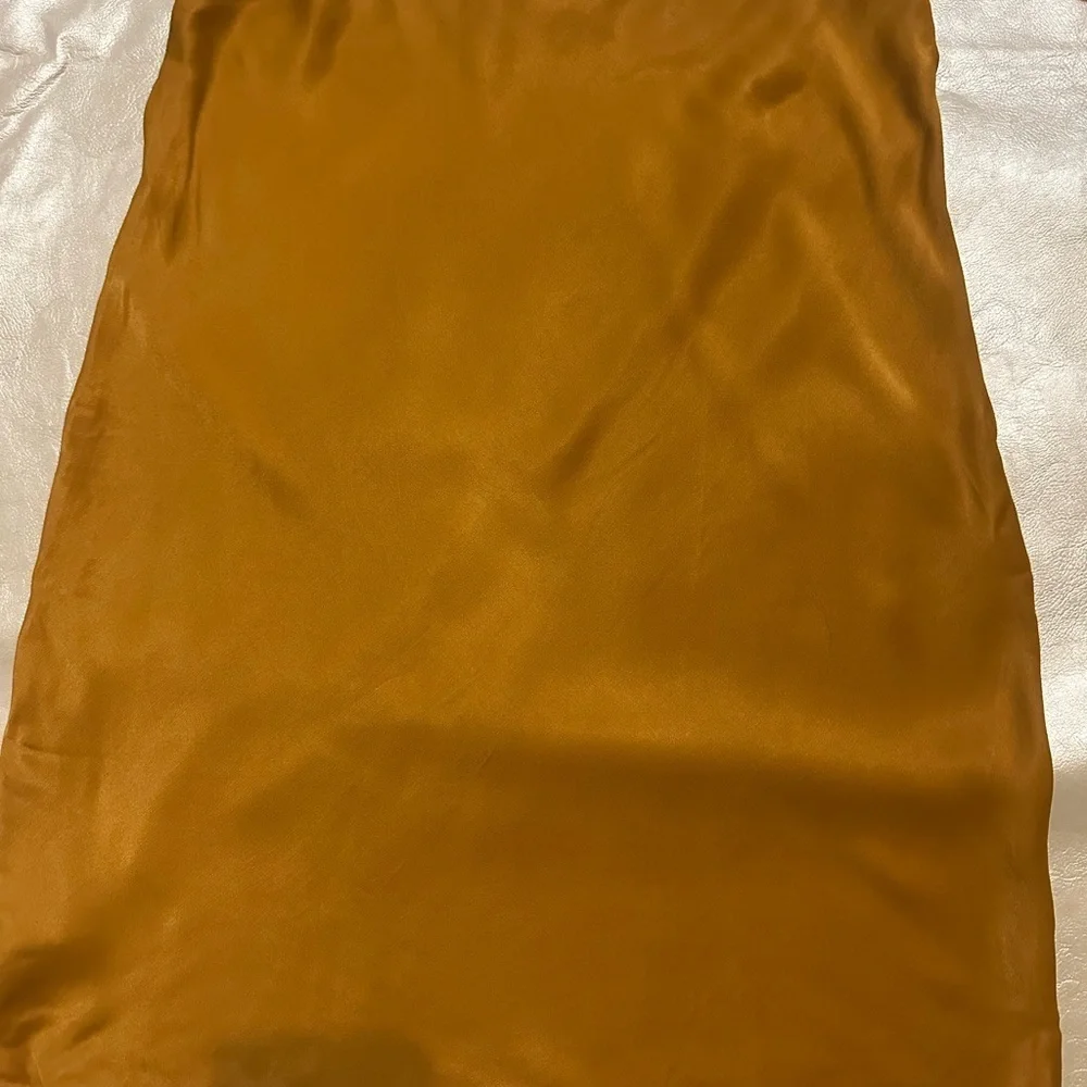 Anthropologie Mustard Midi Skirt